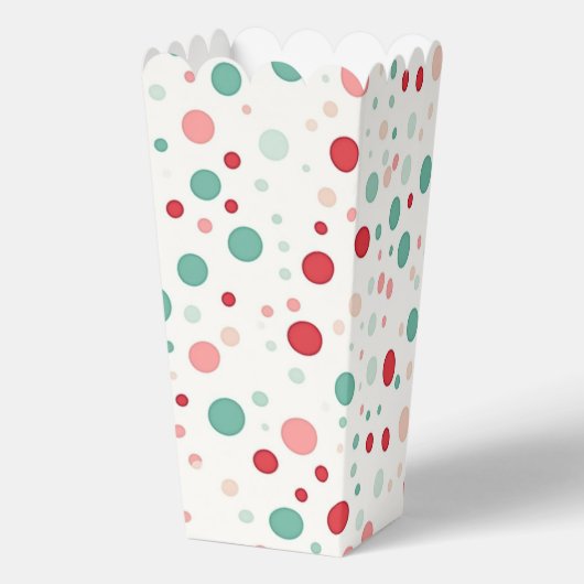 Moderne Rood Turquoise Stippen Chic Bedankdoosjes (Achterkant)