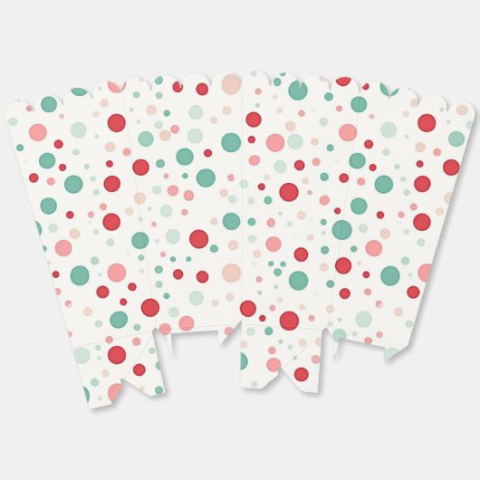 Moderne Rood Turquoise Stippen Chic Bedankdoosjes (Ongevouwen)