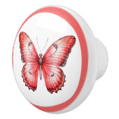 Moderne Rood Vlinder Mooie Meisjes Laadknop Keramische Knop (Rechts)