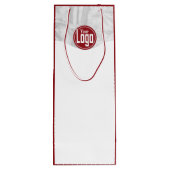 Moderne Rood & Wit Aangepaste Afbeelding & Aangepa Wijn Cadeautas (Achterkant)