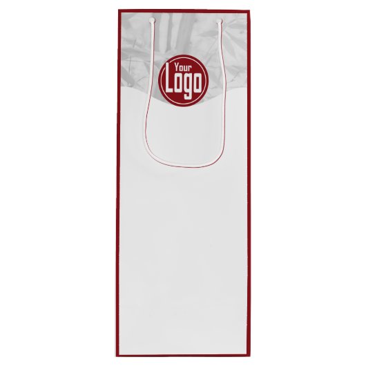 Moderne Rood & Wit Aangepaste Afbeelding & Aangepa Wijn Cadeautas (Voorkant)