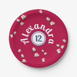 Moderne Rood Wit Blauw Popcorn Amerikaanse Dag Par Papieren Bordje