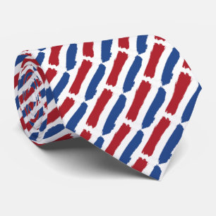 Moderne Rood Wit Blauwe Abstracte Nederlandse Vlag Stropdas
