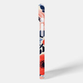 Moderne Rood Wit Blauwe Waterverf Bloemen Case-Mate iPhone Case (Achterkant / Links)