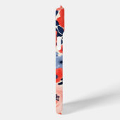 Moderne Rood Wit Blauwe Waterverf Bloemen Case-Mate iPhone Case (Achterkant / Rechts)