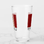 Moderne Rood Wit Goud Kat Kerstmis Glas (Links)