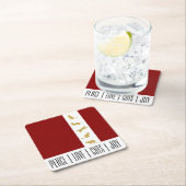 Moderne Rood Wit Goud Kat Kerstmis Kartonnen Onderzetters (Insitu)