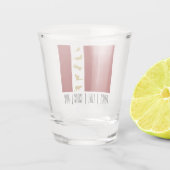 Moderne Rood Wit Goud Kat Kerstmis Shot Glas (Achterkant)