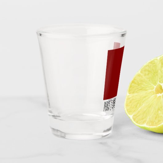 Moderne Rood Wit Goud Kat Kerstmis Shot Glas (Links)