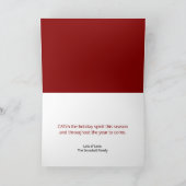 Moderne Rood Wit Goud Katten Kerst Feestdagen Kaart (Binnen)