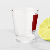Moderne Rood Wit Goud Katten Kerst Shot Glas (Links)