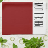 Moderne Rood Wit Goud Katten Kerstmis Theedoek (Gevouwen)