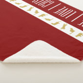 Moderne Rood Wit Goud Kerstmis Kat Sherpa Deken (3/4)