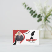 Moderne Rood & Wit Notaris Openbaar & Lening Signi Visitekaartje (Staand voorkant)