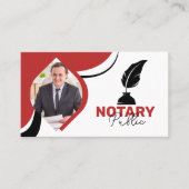 Moderne Rood & Wit Notaris Openbaar & Lening Signi Visitekaartje (Voorkant)