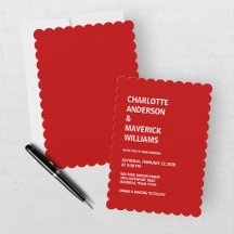 Moderne Rood-Witte Valentijnshuwelijk