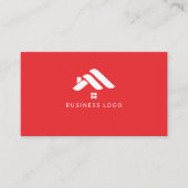 Moderne Rood Zwart QR Code Vastgoed Makelaar Visitekaartje (Voorkant)