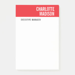Moderne Rood Zwart Wit Trendy Minimalistisch Eenvo Post-it® Notes