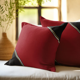 Moderne Rood Zwarte Worp Kussen