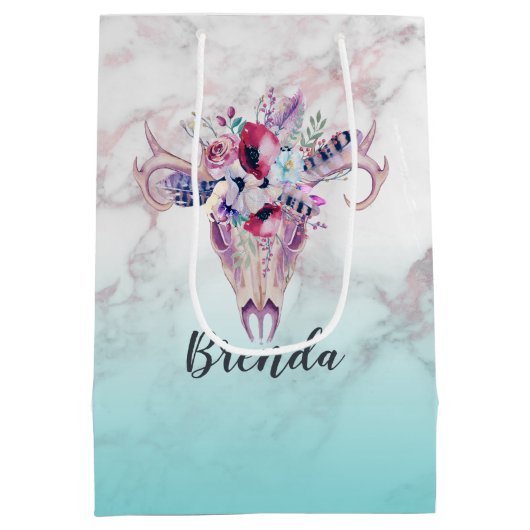 Moderne roodbaars medium cadeauzakje (Achterkant)