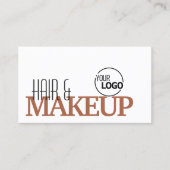 Moderne roodbruin met Logo en foto Visitekaartje (Voorkant)