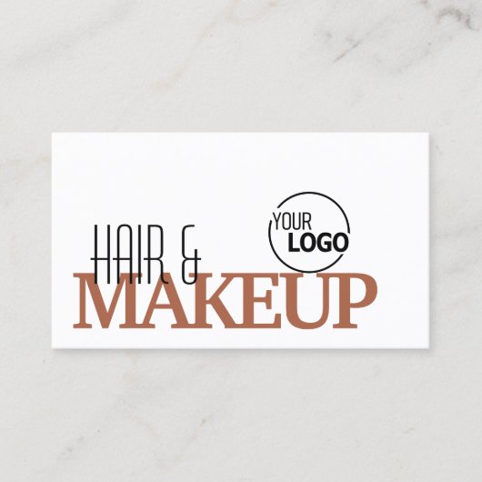 Moderne roodbruin met Logo en foto Visitekaartje (Voorkant)