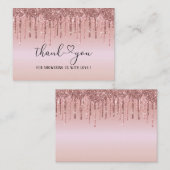 Moderne roodbruine baby shower dankzij Nee Notitiekaartje (Voorkant / Achterkant)