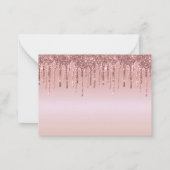 Moderne roodbruine baby shower dankzij Nee Notitiekaartje (Achterkant)