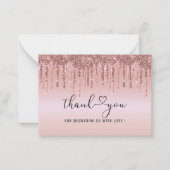 Moderne roodbruine baby shower dankzij Nee Notitiekaartje (Voorkant)