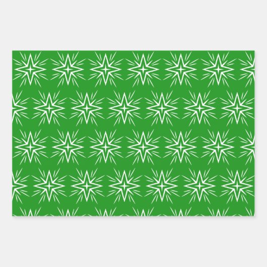 Moderne, roodbruine kerstster Ornament cadeau Inpakpapier Vel (Voorkant 2)