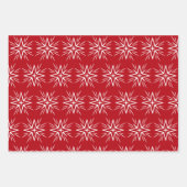 Moderne, roodbruine kerstster Ornament cadeau Inpakpapier Vel (Voorkant)