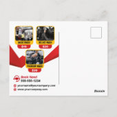 Moderne Roode Autowas Auto Detailing Autoverzorgin Briefkaart (Achterkant)