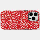 Moderne, roodwitte borstelkleur Case-Mate iPhone case (Achterkant (horizontaal))