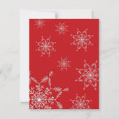 Moderne roodwitte Lijst serie Kerstmis Notitiekaartje (Achterkant)