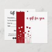 Moderne roodwitte roomliefde Kaart (Voorkant / Achterkant)