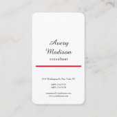 Moderne, roodwitte vlek, minimalistisch visitekaartje (Voorkant)