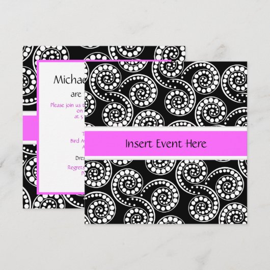 Moderne roofretro paisley-draal kaart (Voorkant / Achterkant)