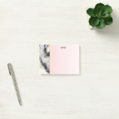 Moderne Rookgrijze Marmer met Gouden Lint Post-it® Notes (Kantoor)