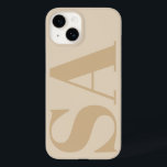 Moderne room natuurlijk initiaal met minimale hede Case-Mate iPhone 14 hoesje<br><div class="desc">Moderne crème,  natuurlijk initiaal monogram,  met een minimaal contemhedendaags design.</div>