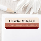 Moderne roomterracotta brown retour address etiket (Insitu)