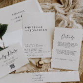 Moderne roomzwarte script miniem hedendaagse sa save the date