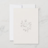Moderne Roos Botanische Trouw RSVP Kaartje (Achterkant)