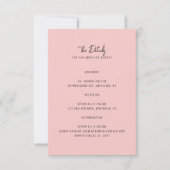 Moderne Roos-bruiloft voor bestemming Kaart (Voorkant)