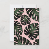 Moderne Roos-bruiloft voor bestemming Kaart (Achterkant)