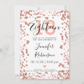 Moderne Roos Gold 18e verjaardag - Stippen Kaart (Voorkant)