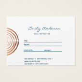 Moderne Roos Gold Abstract Pattern Gift Kaart (Achterkant)