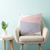 Moderne Roos Gold Abstract Pillow, roze & Paars Kussen (Stoel)