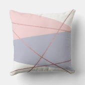 Moderne Roos Gold Abstract Pillow, roze & Paars Kussen (Achterkant)