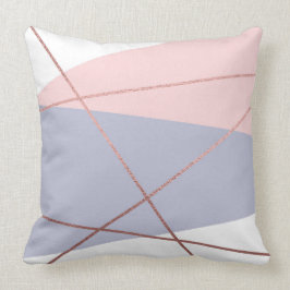 Moderne Roos Gold Abstract Pillow, roze & Paars Kussen