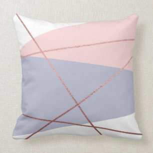 Moderne Roos Gold Abstract Pillow, roze & Paars Kussen